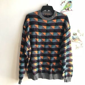 Robert Talbott Merino Wool Multicolor Crewneck